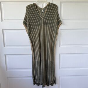 Floris Crochet Sage Green/gold coverup S/M